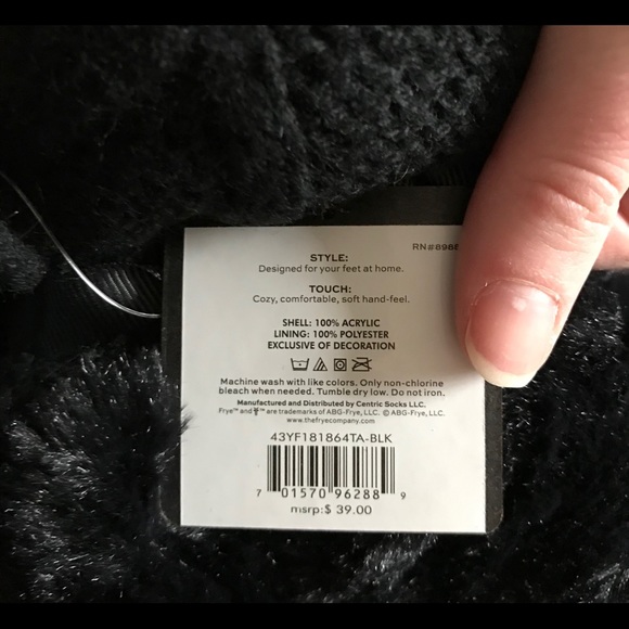 Frye Home Sock Black Cozy Cabin Boot Socks - Picture 5 of 5